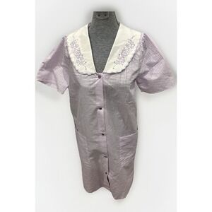 Dreamworks Nightgown flowers and checks. snaps S NWT